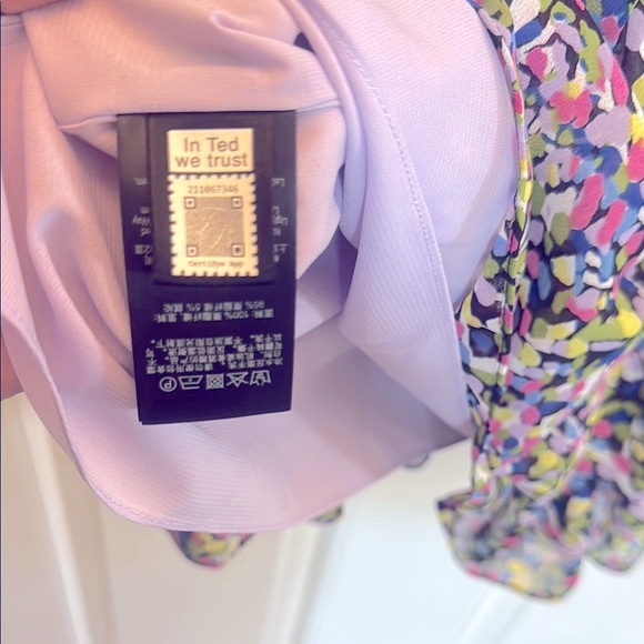 Ted Baker London Karlie Multicolor Black Smocked Detail Tiered Mini Dress - Picture 8 of 9